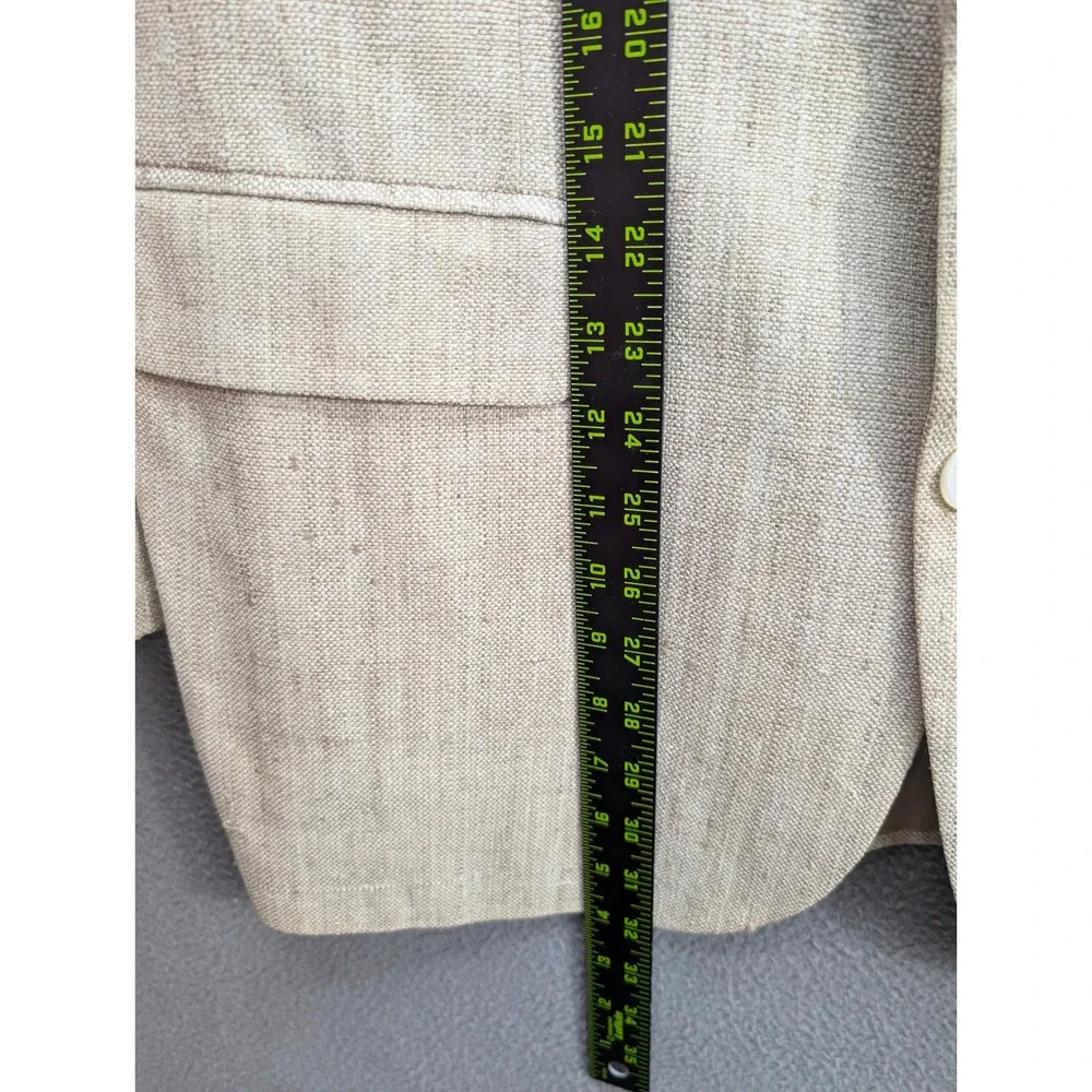 Towncraft Mens Vintage Beige Textured Two Button Blazer Sport Coat Size 42R